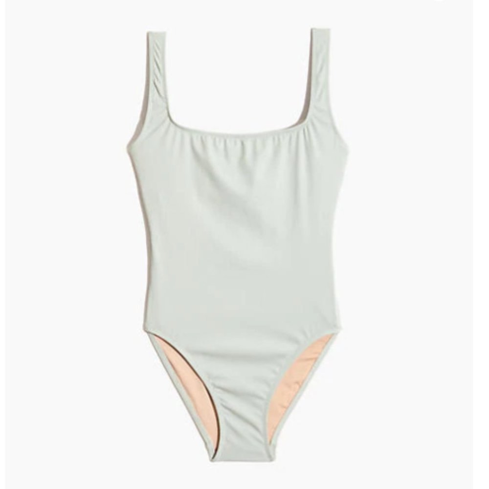 Madewell Second Wave Ribbed Square-Neck One-Piece